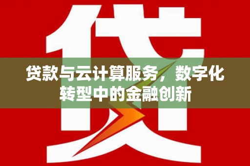 安定贷款与云计算服务，数字化转型中的金融创新