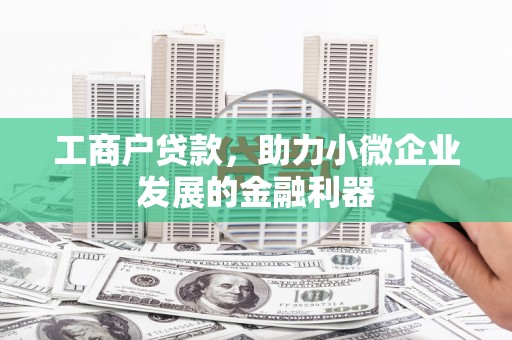 安定工商户贷款，助力小微企业发展的金融利器