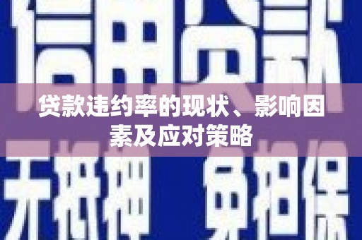 安定贷款违约率的现状、影响因素及应对策略