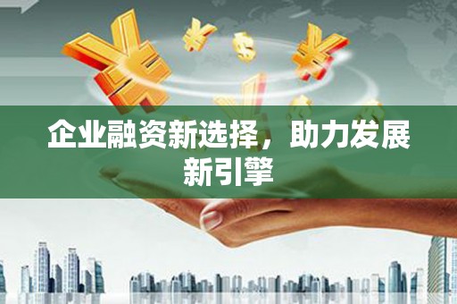 安定企业融资新选择，助力发展新引擎