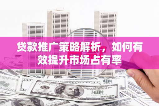 安定贷款推广策略解析，如何有效提升市场占有率