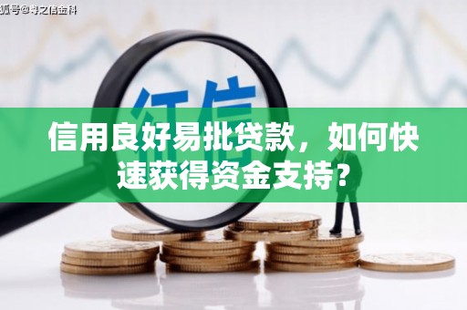 安定信用良好易批贷款，如何快速获得资金支持？