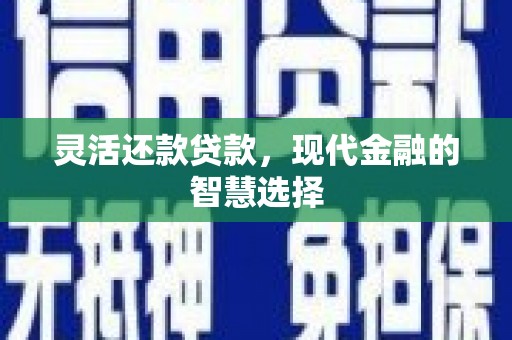 安定灵活还款贷款，现代金融的智慧选择