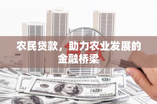 安定农民贷款，助力农业发展的金融桥梁