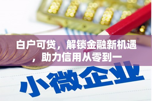 安定白户可贷，解锁金融新机遇，助力信用从零到一