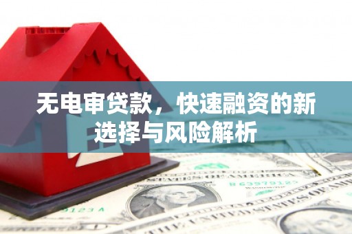 安定无电审贷款，快速融资的新选择与风险解析
