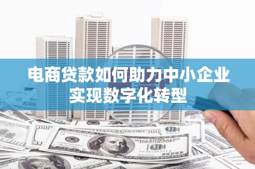 安定电商贷款如何助力中小企业实现数字化转型