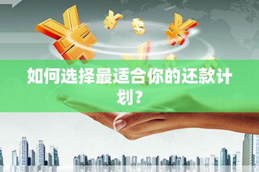 安定如何选择最适合你的还款计划？