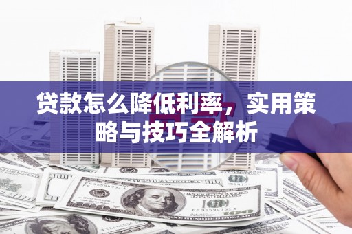 安定贷款怎么降低利率，实用策略与技巧全解析