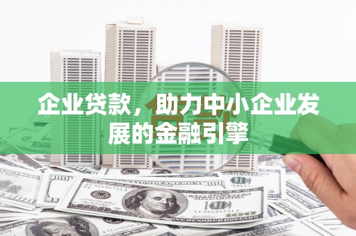 安定企业贷款，助力中小企业发展的金融引擎