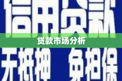 安定贷款市场分析