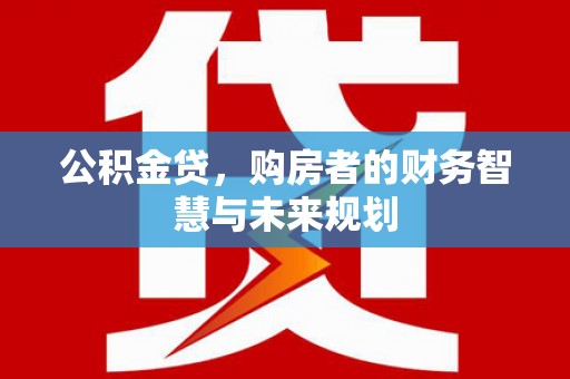 安定公积金贷，购房者的财务智慧与未来规划