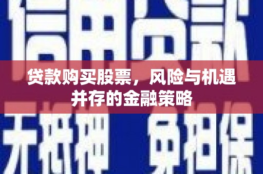 安定贷款购买股票，风险与机遇并存的金融策略