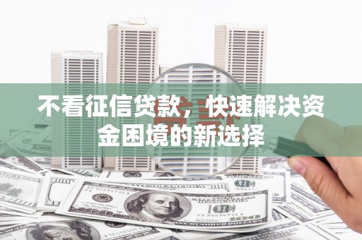 安定不看征信贷款，快速解决资金困境的新选择