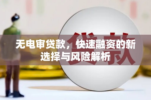 安定无电审贷款，快速融资的新选择与风险解析