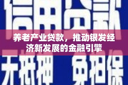 安定养老产业贷款，推动银发经济新发展的金融引擎