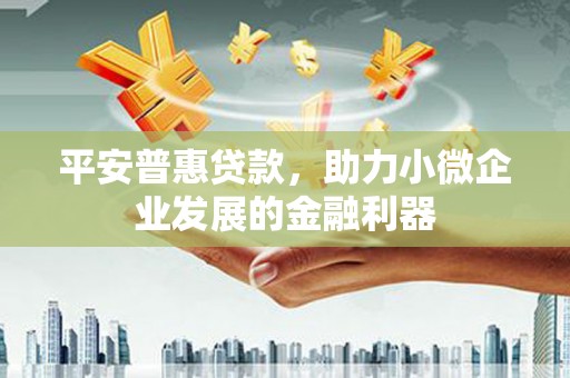安定平安普惠贷款，助力小微企业发展的金融利器