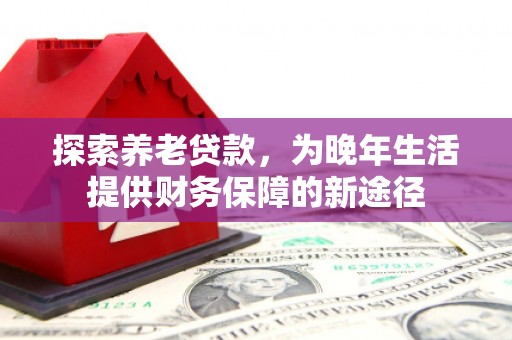 安定探索养老贷款，为晚年生活提供财务保障的新途径