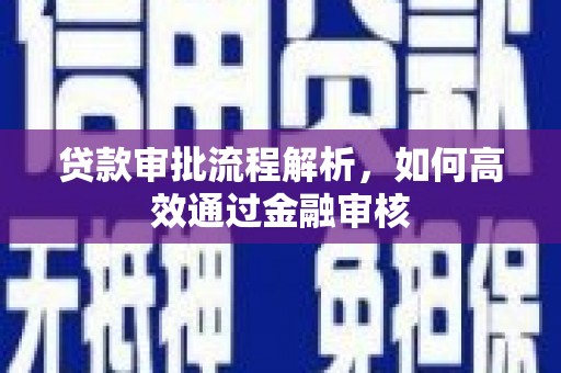 安定贷款审批流程解析，如何高效通过金融审核