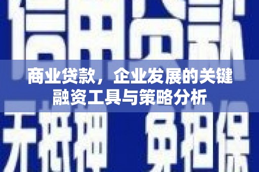 安定商业贷款，企业发展的关键融资工具与策略分析