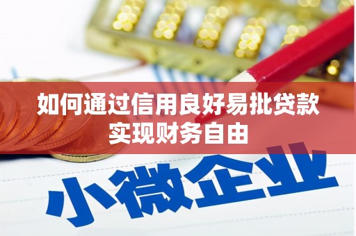 安定如何通过信用良好易批贷款实现财务自由
