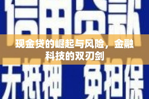 安定现金贷的崛起与风险，金融科技的双刃剑
