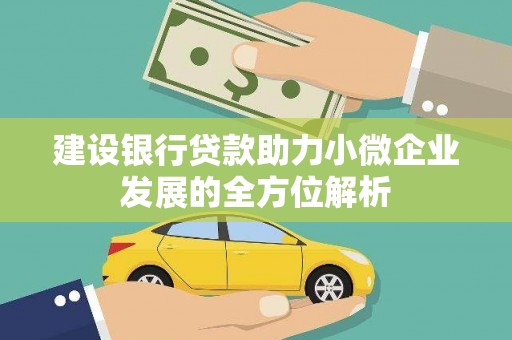 安定建设银行贷款助力小微企业发展的全方位解析