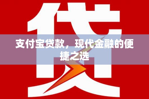 安定支付宝贷款，现代金融的便捷之选