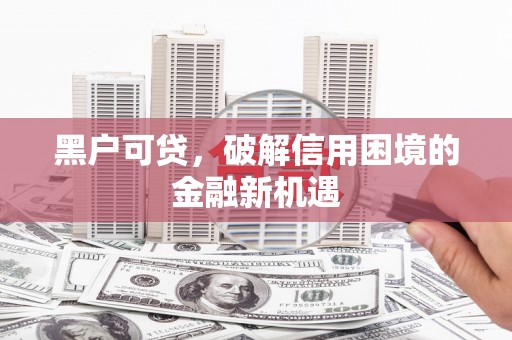 安定黑户可贷，破解信用困境的金融新机遇