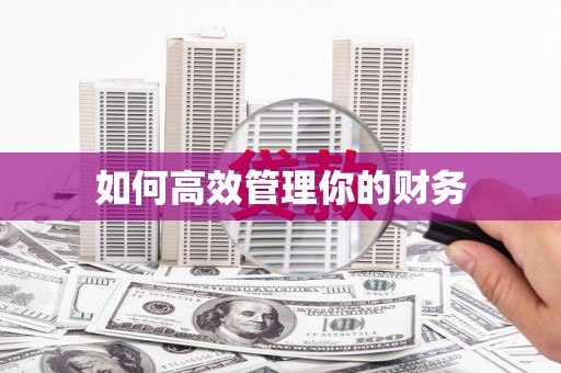 安定如何高效管理你的财务