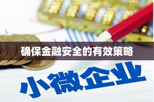 安定确保金融安全的有效策略