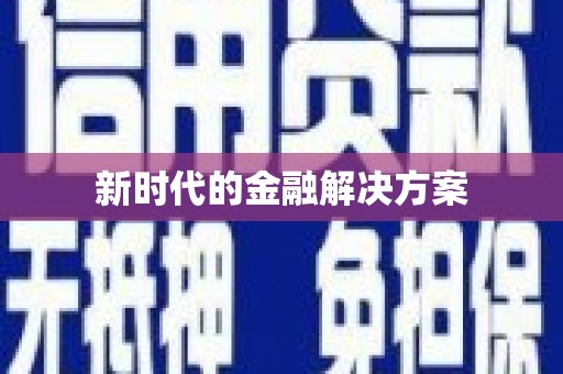 安定新时代的金融解决方案