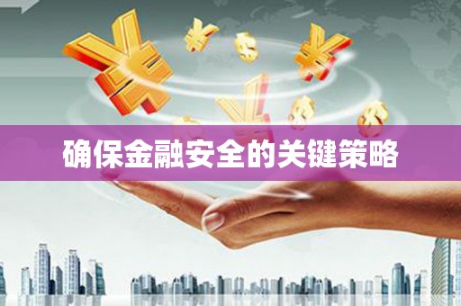 安定确保金融安全的关键策略