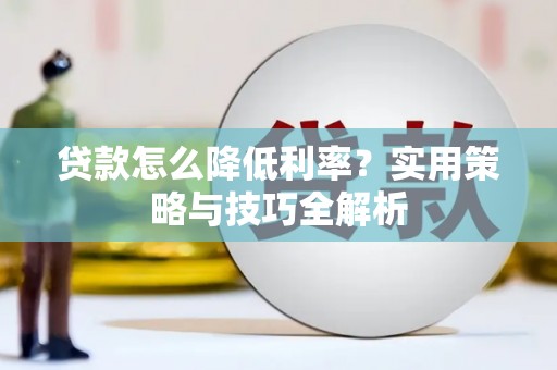安定贷款怎么降低利率？实用策略与技巧全解析